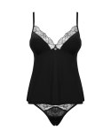 Komplet Bella Rou top + figi Czarny XL/XXL