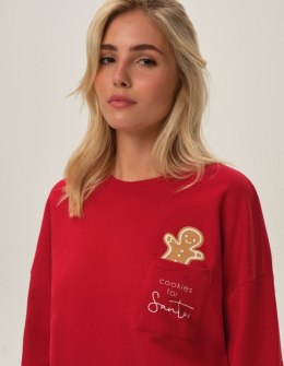 Piżama Fawn 41900-33X Czerwona Czerwony XXL