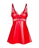 Koszula Aliosa Chemise + stringi Czerwony XXL/XXXL