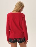 Piżama Feli 41898-33X Czerwone Czerwony XXL