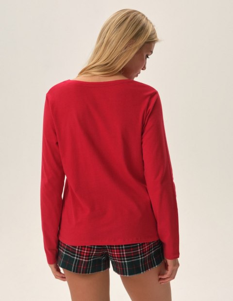 Piżama Feli 41898-33X Czerwone Czerwony XXL