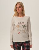 Piżama Florencia 41902-80X Beżowa Beżowy XXL