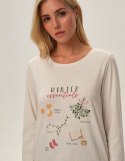 Piżama Florencia 41902-80X Beżowa Beżowy XXL