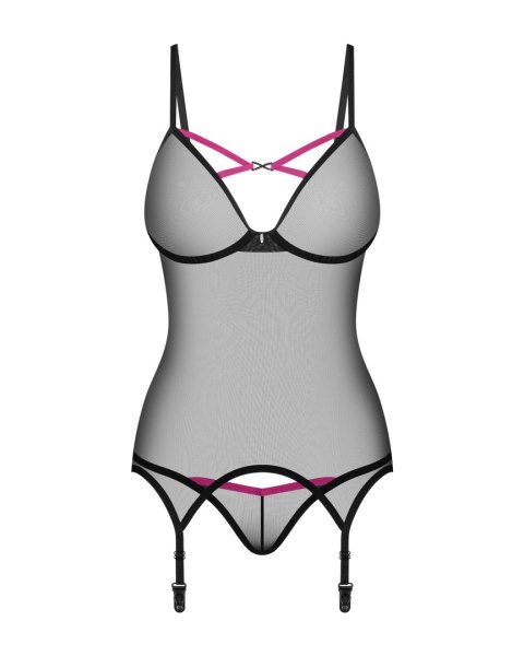 Gorset Novenes + stringi Czarny XS/S
