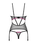 Gorset Novenes + stringi Czarny XS/S