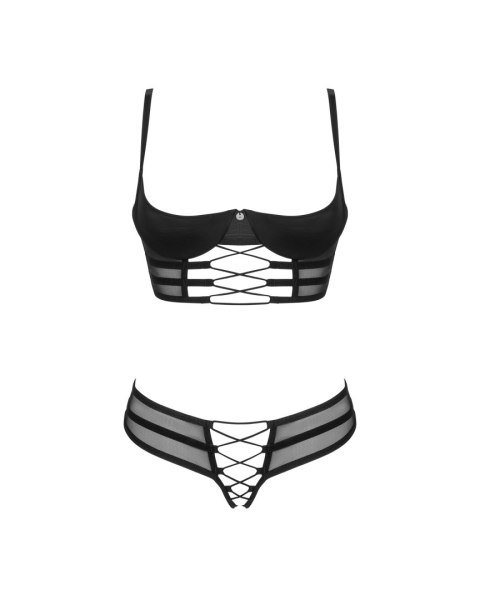 Komplet Roxelia 2-częściowy otwarty Czarny XL/XXL