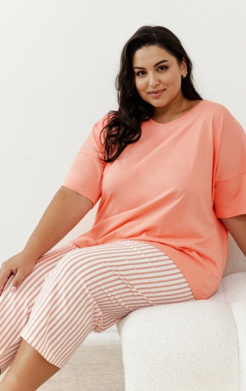 Piżama Eloise 3376 Brzoskwiniowa Brzoskwinia XXXXXL