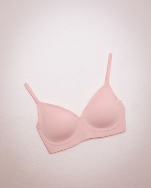 Biustonosz Simple t-shirt Bra Różowy Różowy L