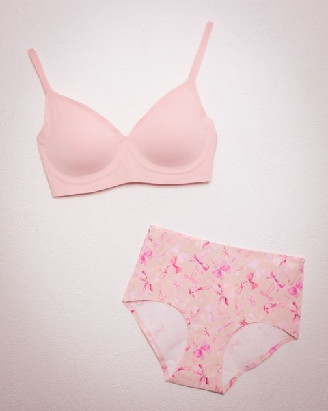 Biustonosz Simple t-shirt Bra Różowy Różowy L