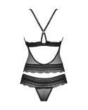 Komplet Ivannes top & thong Czarny Czarny XXL/XXXL