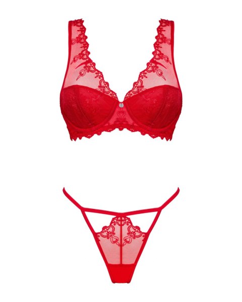 Komplet Lonesia set 2- częściowy Czerwony Czerwony L/XL