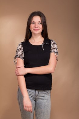 Bluzka Flora 2840 czarna Czarny XS