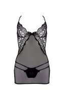 Koszulka Omorfi Black + stringi + wstążeczka na szyję GRATIS! Czarny XXL