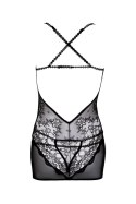 Koszulka Omorfi Black + stringi + wstążeczka na szyję GRATIS! Czarny XXL