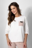 Piżama Eliza Ecru-Powder Pink XL