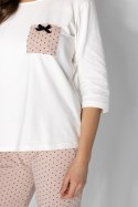 Piżama Eliza Ecru-Powder Pink XL