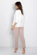 Piżama Eliza Ecru-Powder Pink XL