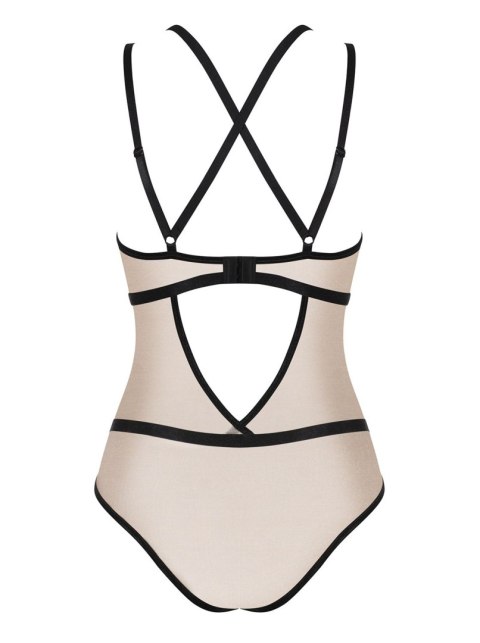 Body Nudelia Beżowo-Czarne Beżowo-Czarny L/XL