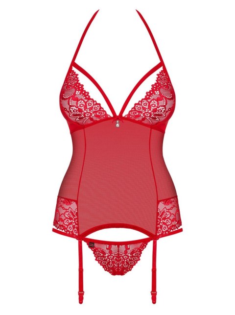 Gorset Secret of Love 838-COR-3 + stringi GRATIS! Red S/M