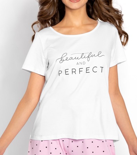 Piżama Flawless White-Pink L