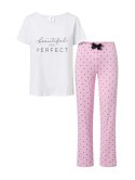 Piżama Flawless White-Pink L