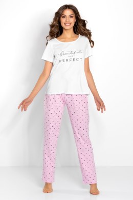 Piżama Flawless White-Pink XL