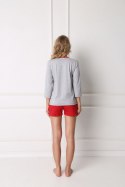 Piżama Cookie Short Grey-Red Szaro-Czerwony L