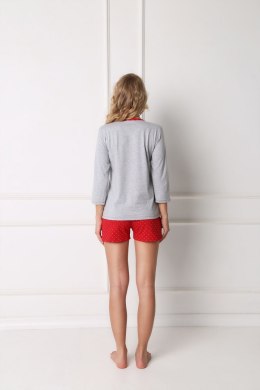 Piżama Cookie Short Grey-Red Szaro-Czerwony XL