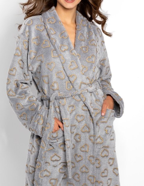 Szlafrok Zoe Long Grey S