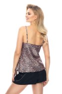 Komplet Yamila I Satin Leopard (Top + shorts) Leopard S