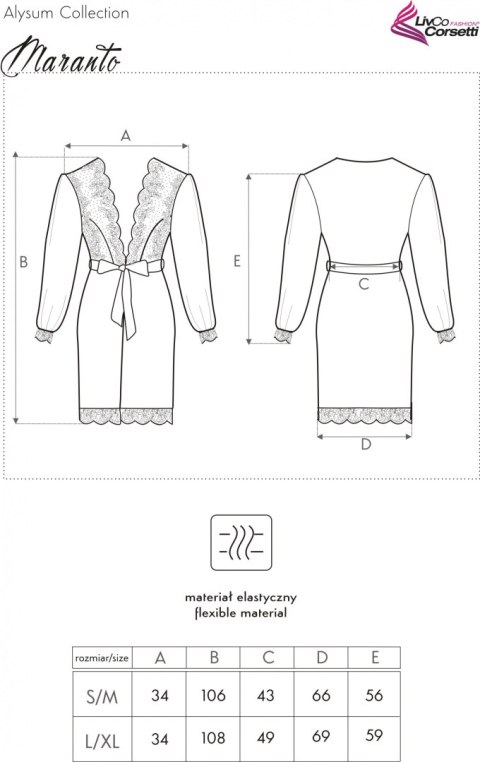 Szlafrok Maranto Czarny S/M
