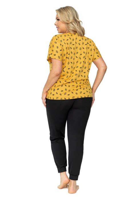 Piżama Queen Plus Size Musztardowy 48