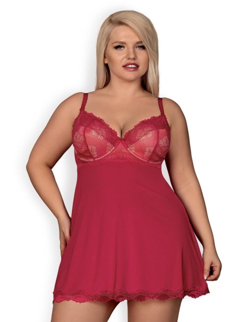 Koszulka Rosalyne Babydoll + stringi GRATIS! Czerwony S/M