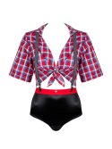 Kostium Worker Girl Czerwono-Czarny L/XL