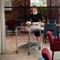 Wózek stalowy kelnerski 2 półkowy z głębokimi półkami Royal Catering