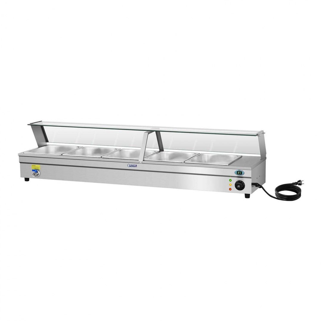 Bemar podgrzewacz wodny z kranem i szklaną osłoną 2200W 30L + 5x pojemnik GN1/2 Royal Catering Bemar podgrzewacz wodny z kranem i szklaną osłoną 2200W 30L + 5x pojemnik GN1/2 Royal Catering