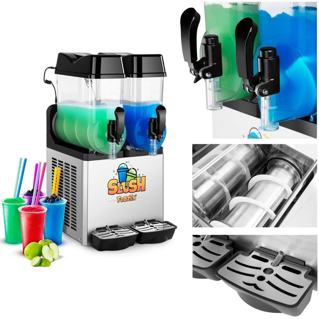Granitor dyspenser urządzenie do napojów slush granity podwójny 2x 12L Royal Catering Granitor dyspenser urządzenie do napojów slush granity podwójny 2x 12L Royal Catering