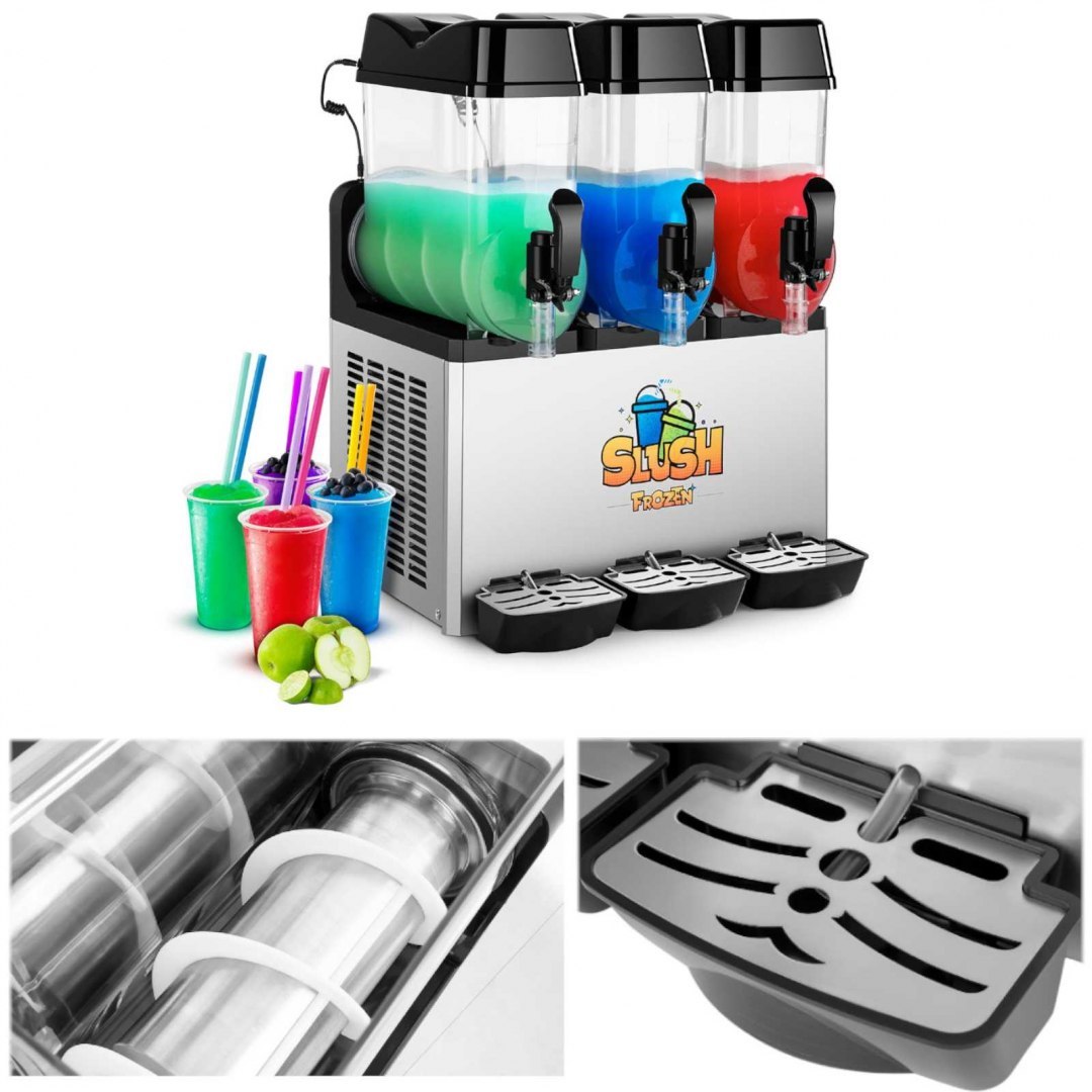 Granitor dyspenser urządzenie do napojów slush granity potrójny 3x 12L Royal Catering Granitor dyspenser urządzenie do napojów slush granity potrójny 3x 12L Royal Catering
