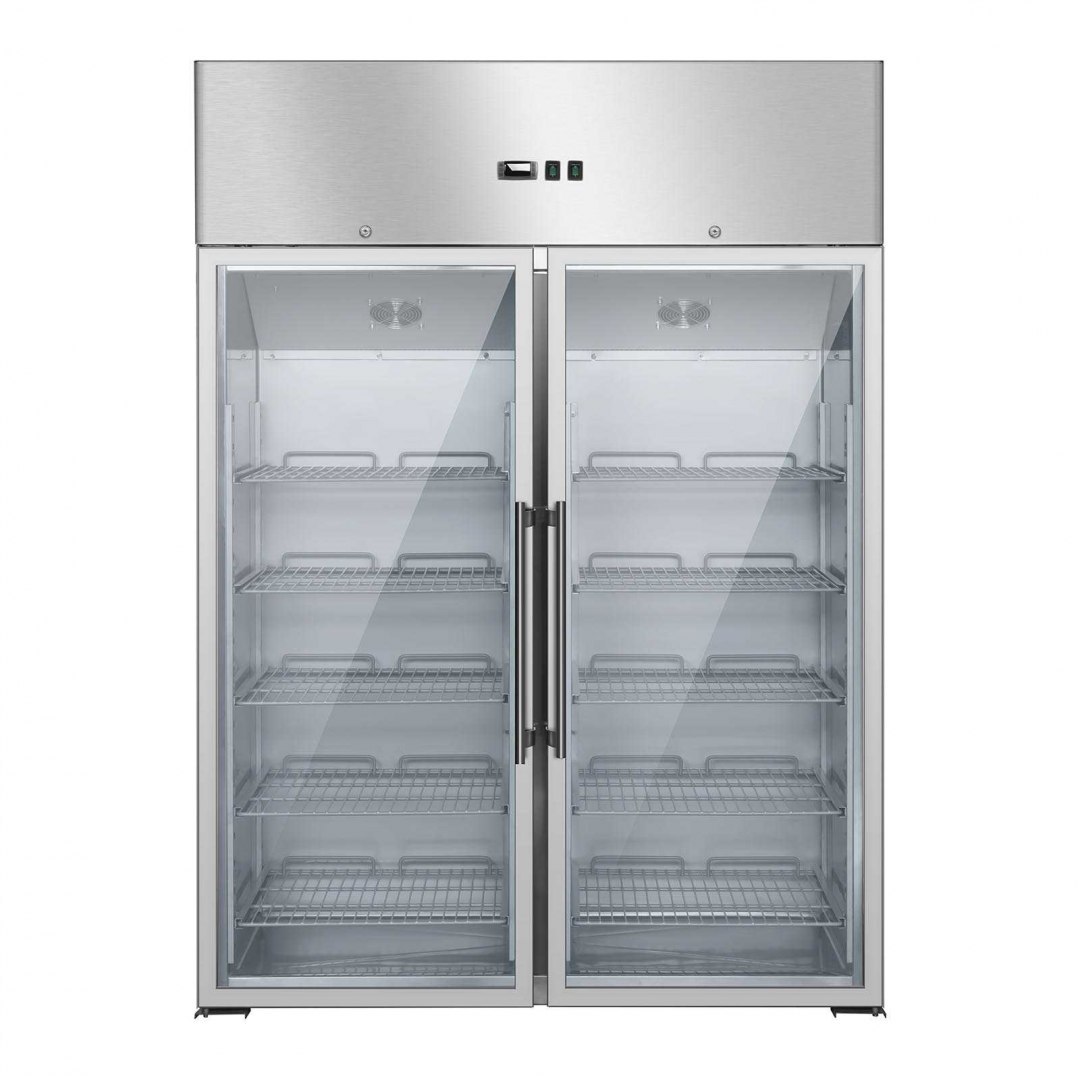 Lodówka chłodziarka szafa chłodnicza podwójna przeszklona od -2 do 8C 948L Royal Catering Lodówka chłodziarka szafa chłodnicza podwójna przeszklona od -2 do 8C 948L Royal Catering