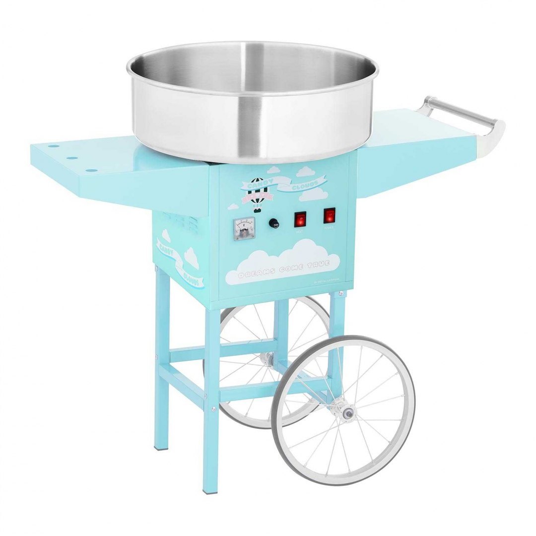 Mobilna maszyna do waty cukrowej turkusowa śr. misy 520mm + miarka do cukru Royal Catering Mobilna maszyna do waty cukrowej turkusowa śr. misy 520mm + miarka do cukru Royal Catering