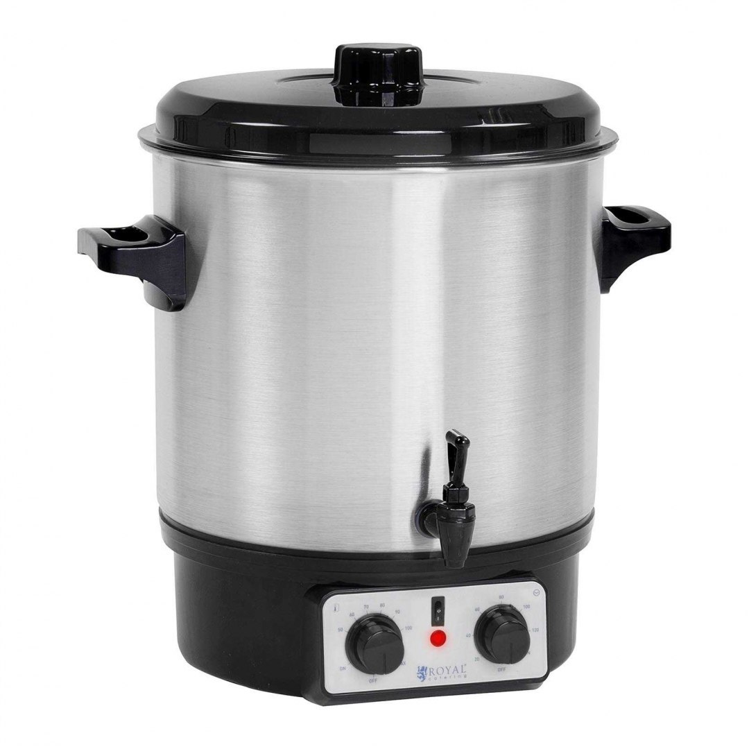 Podgrzewacz warnik do grzańca grzanego wina z kranem timerem stal nierdzewna 2000W 27L Royal Catering Podgrzewacz warnik do grzańca grzanego wina z kranem timerem stal nierdzewna 2000W 27L Royal Catering