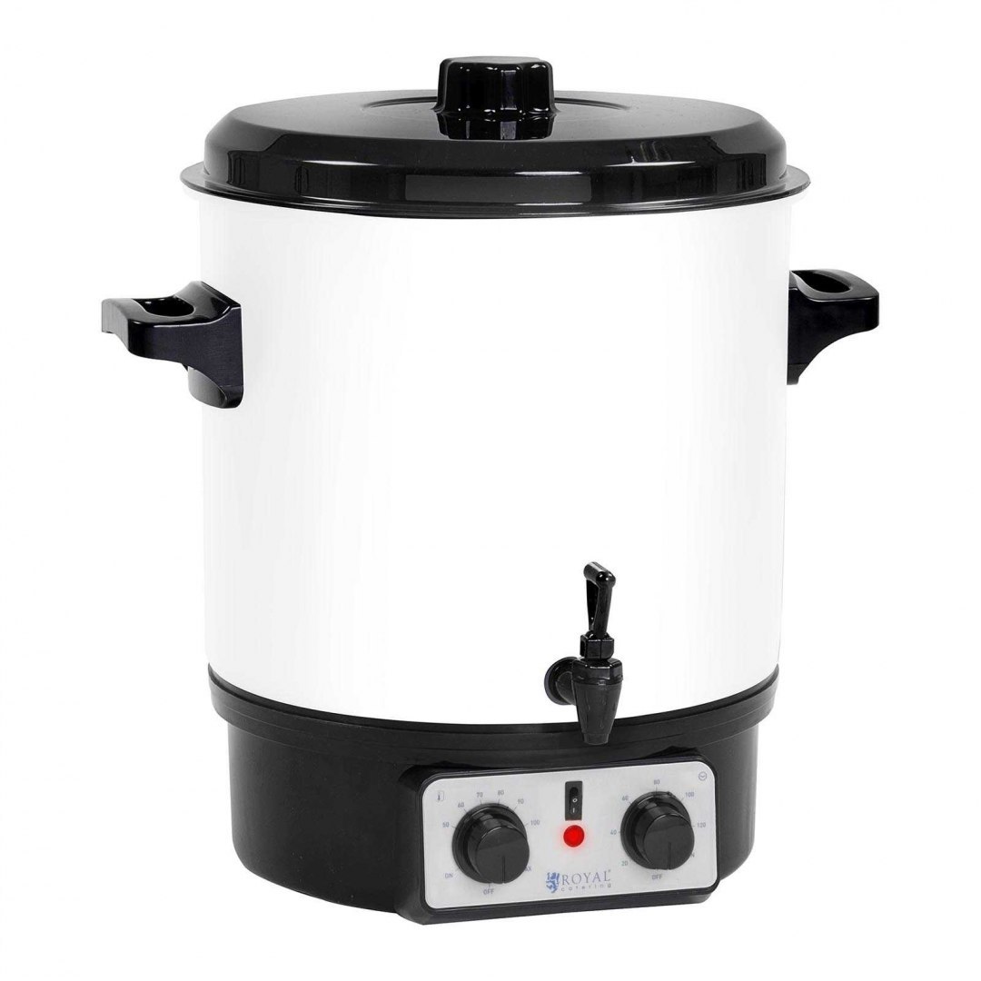 Podgrzewacz warnik grzańca do grzanego wina kawy z kranem timerem 1800W 27L Royal Catering Podgrzewacz warnik grzańca do grzanego wina kawy z kranem timerem 1800W 27L Royal Catering