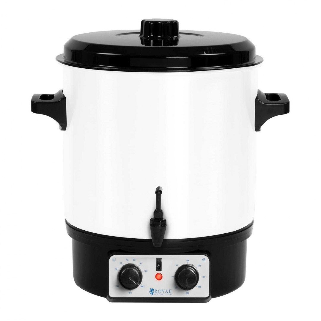 Podgrzewacz warnik grzańca do grzanego wina kawy z kranem timerem 1800W 27L Royal Catering Podgrzewacz warnik grzańca do grzanego wina kawy z kranem timerem 1800W 27L Royal Catering