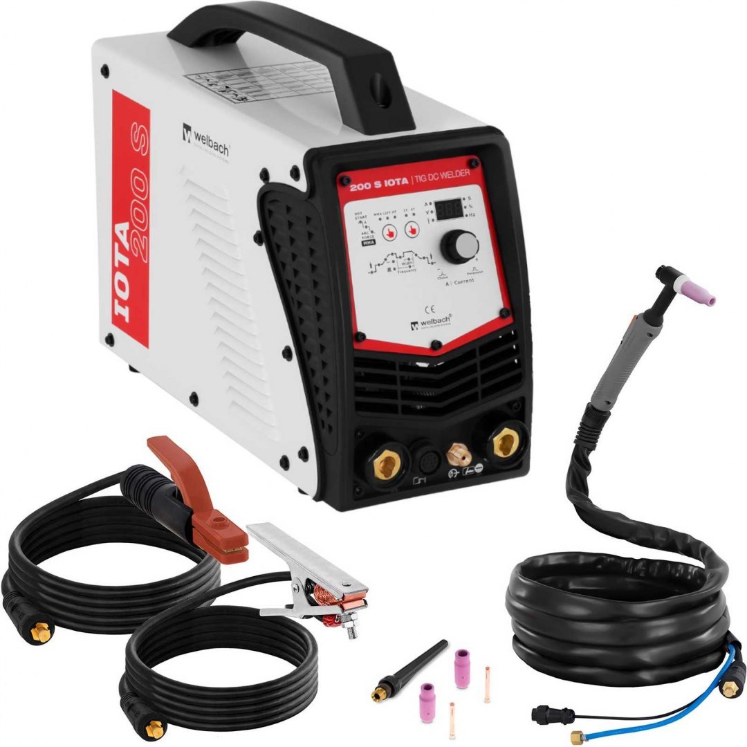 Spawarka IGBT MMA Lift TIG Puls 2T/4T Hot Start Arc Force Anti Stick 200A 230V Welbach Spawarka IGBT MMA Lift TIG Puls 2T/4T Hot Start Arc Force Anti Stick 200A 230V Welbach