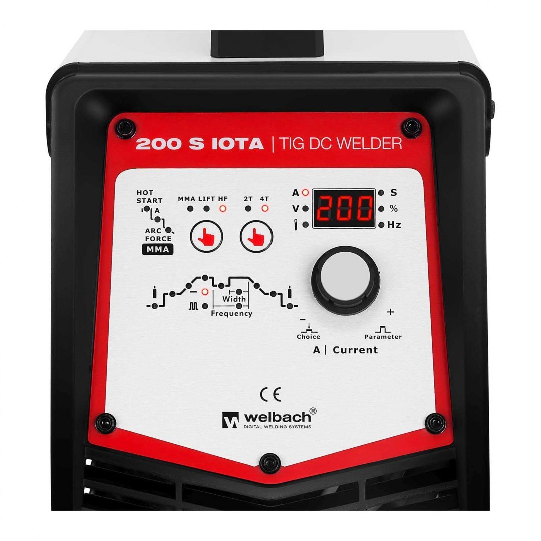 Spawarka IGBT MMA Lift TIG Puls 2T/4T Hot Start Arc Force Anti Stick 200A 230V Welbach Spawarka IGBT MMA Lift TIG Puls 2T/4T Hot Start Arc Force Anti Stick 200A 230V Welbach