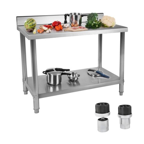 Stół blat kuchenny roboczy z rantem i półką Stal nierdzewna 120x70cm Royal Catering Stół blat kuchenny roboczy z rantem i półką Stal nierdzewna 120x70cm Royal Catering