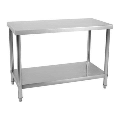 Stół blat roboczy gastronomiczny stalowy nierdzewny z półką 100x70cm Royal Catering Stół blat roboczy gastronomiczny stalowy nierdzewny z półką 100x70cm Royal Catering