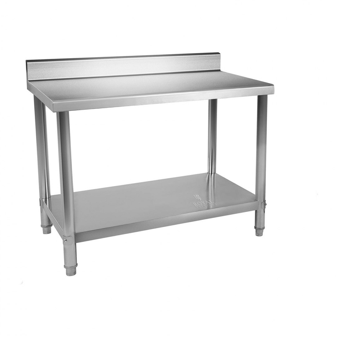 Stół blat roboczy stalowy nierdzewny gastronomiczny przyścienny 150x60cm Royal Catering Stół blat roboczy stalowy nierdzewny gastronomiczny przyścienny 150x60cm Royal Catering