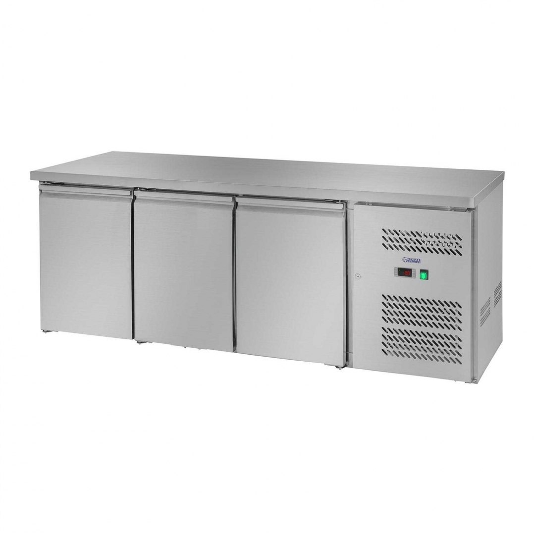 Stół chłodniczy 3-drzwiowy z blatem roboczym ze stali nierdzewnej od -2 do 8C 339L Royal Catering Stół chłodniczy 3-drzwiowy z blatem roboczym ze stali nierdzewnej od -2 do 8C 339L Royal Catering