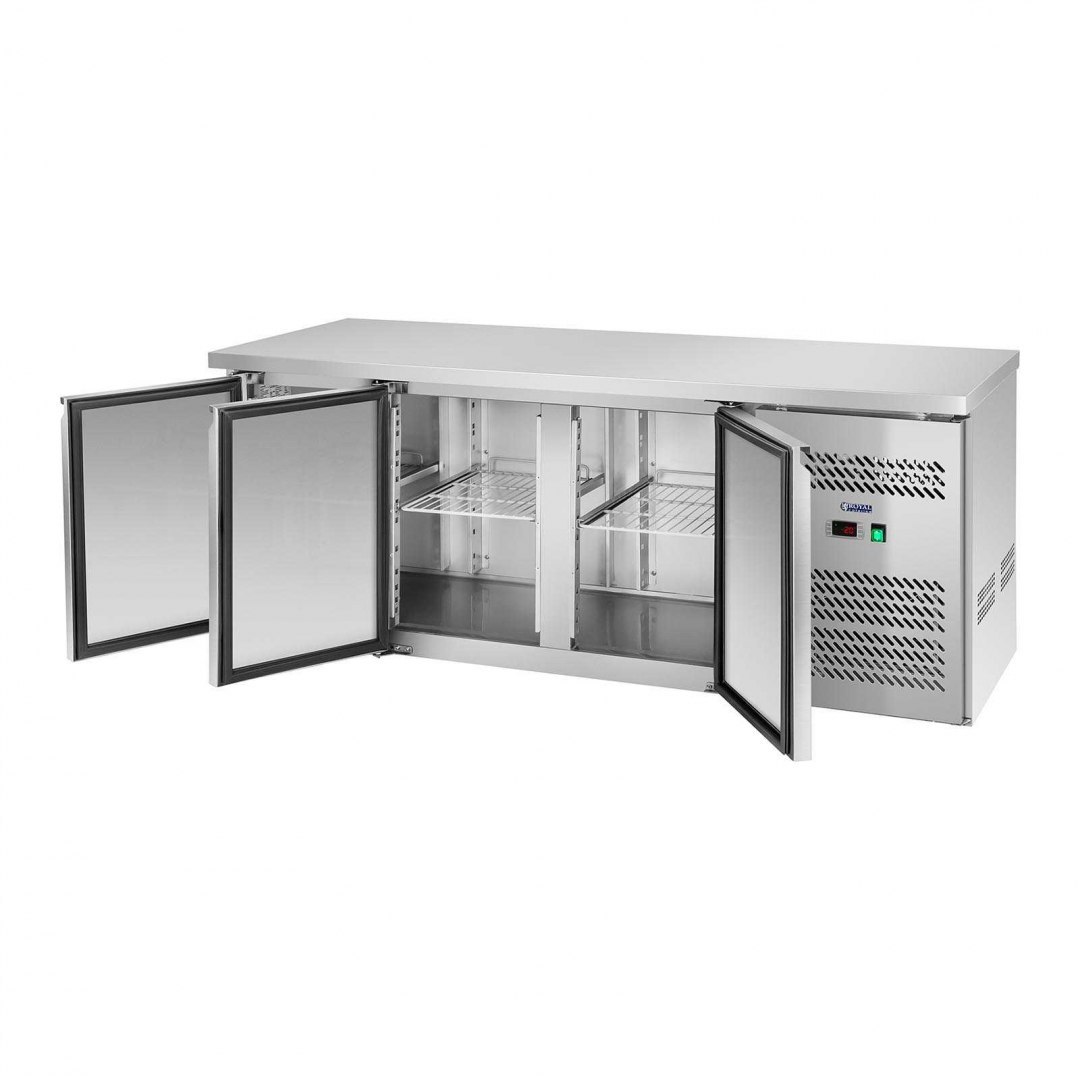 Stół chłodniczy 3-drzwiowy z blatem roboczym ze stali nierdzewnej od -2 do 8C 339L Royal Catering Stół chłodniczy 3-drzwiowy z blatem roboczym ze stali nierdzewnej od -2 do 8C 339L Royal Catering